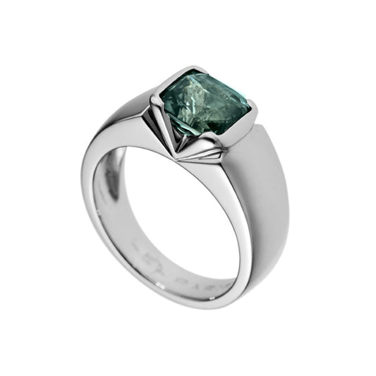 Bague Tulipe Saphir vert