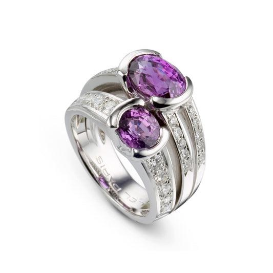 Bague Apori Saphirs roses