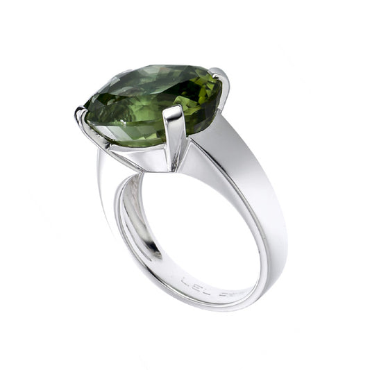 Bague Quatre Griffes Tourmaline verte