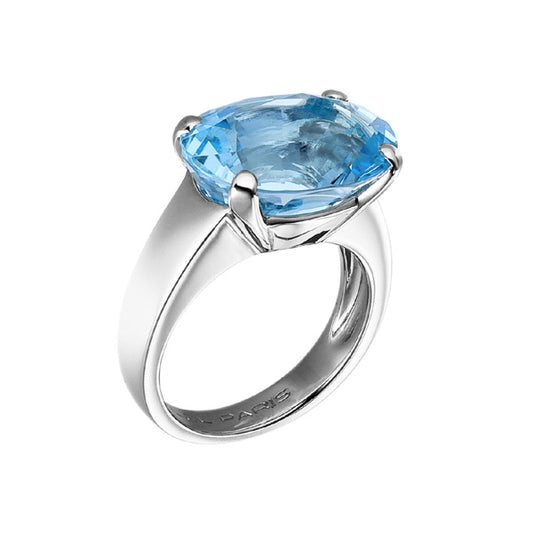 Bague Quatre Griffes Aigue marine
