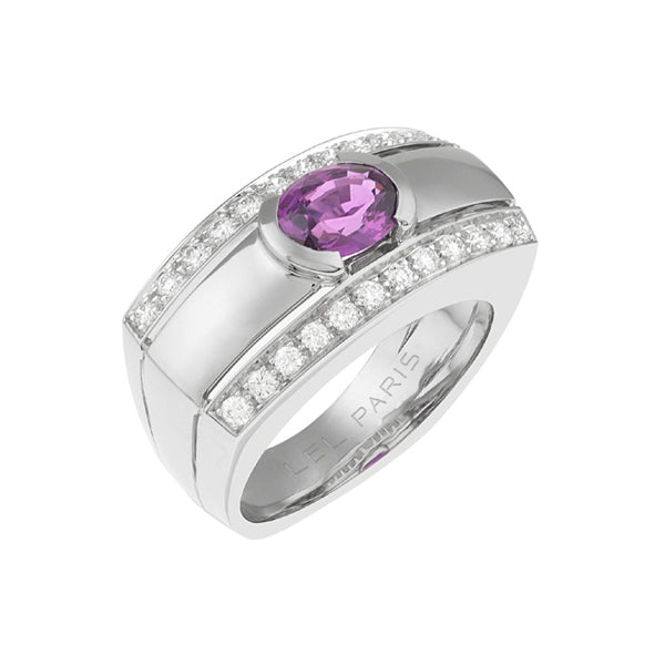 Bague Barbara Saphir rose