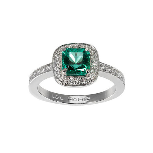 Bague Coussin Émeraude