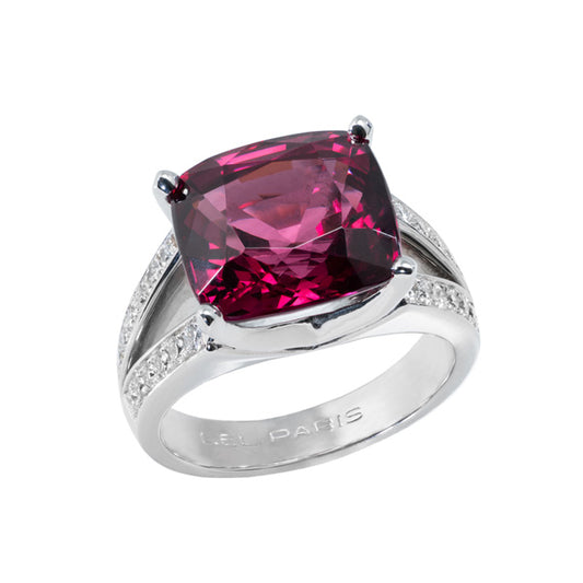 Bague Rhodolite double corps