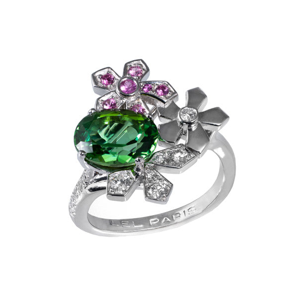 Bague Multi Jasmin Tourmaline verte