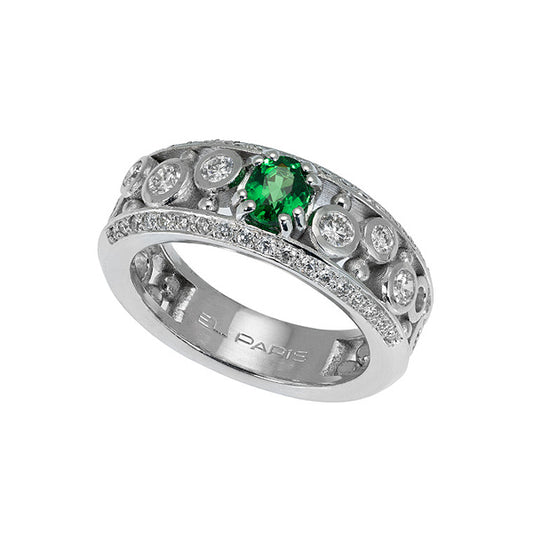 Bague Nuage Emeraude