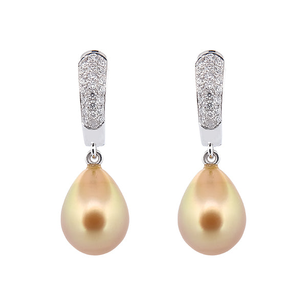 Boucles d'oreille brisures Perles dorées