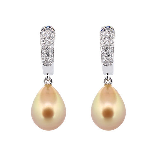 Boucles d'oreille brisures Perles dorées