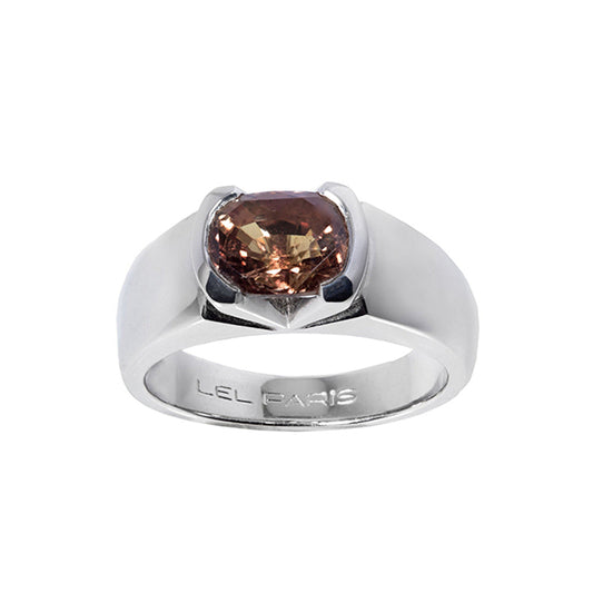 Bague Tulipe Saphir orange