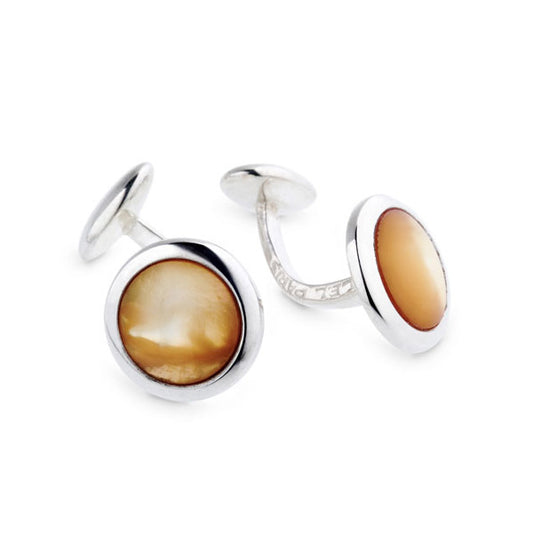 Boutons de manchettes Nacre jaune