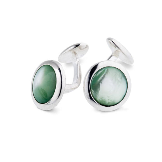 Boutons de manchettes Nacre vert
