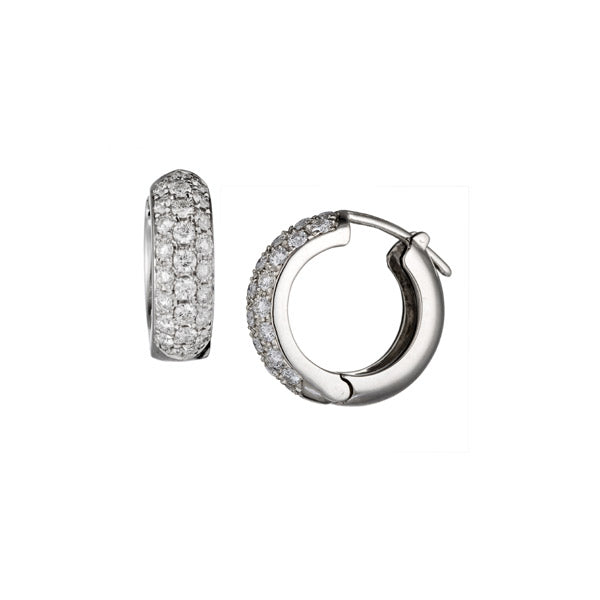 Boucles d'oreilles Créoles diamants