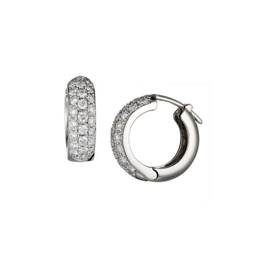 Boucles d'oreilles Créoles diamants