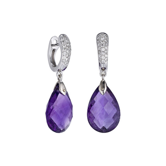 Boucles d'oreilles Brisures Améthyste