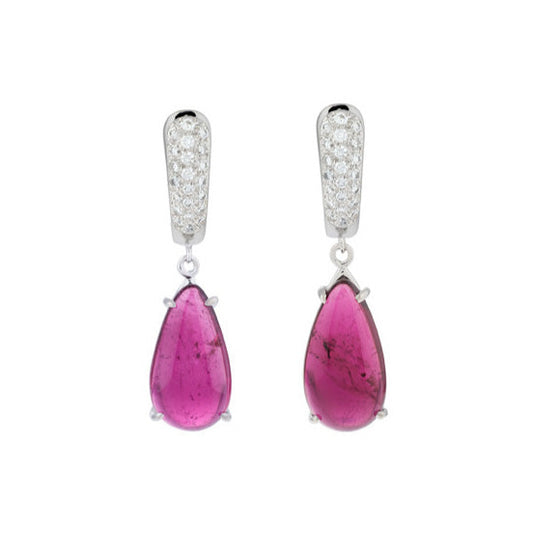 Boucles d'oreilles Brisures pavées Framboise