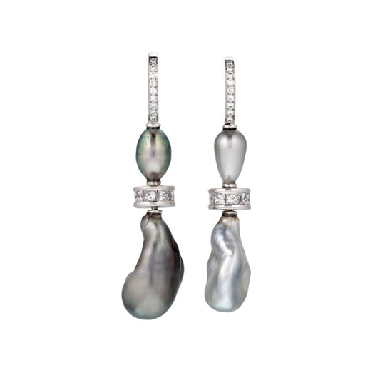 Boucles d'oreilles Keshi collerette