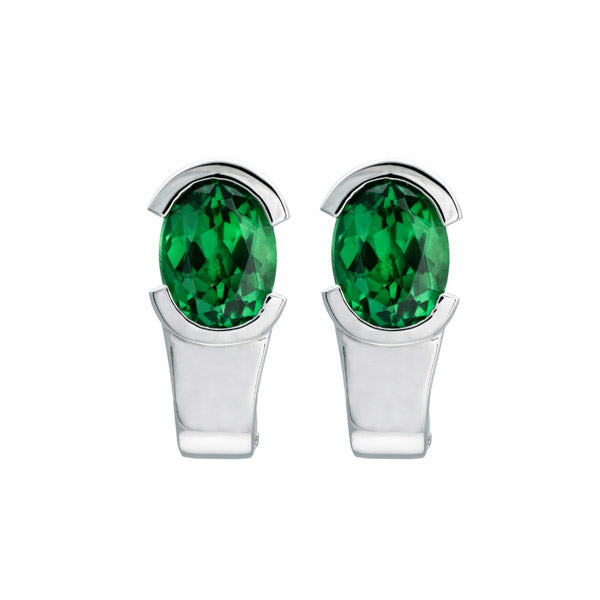 Boucles d'oreilles Brisure Saphir Vert