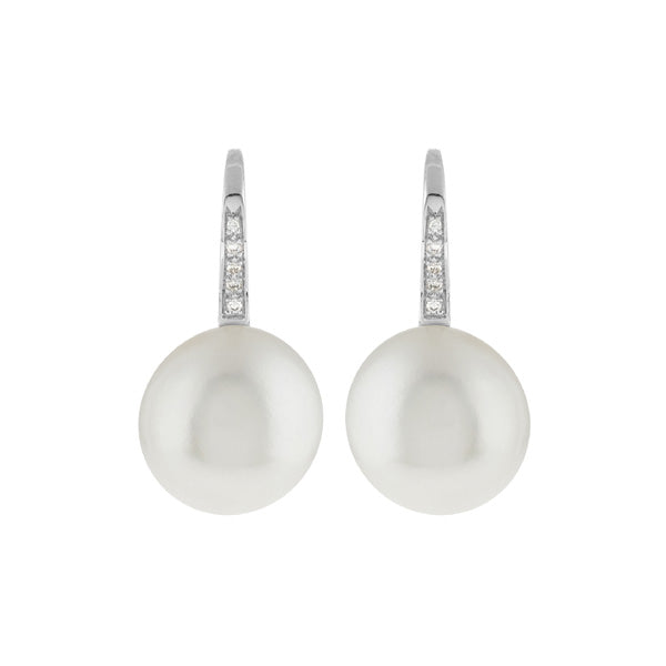 Dormeuses perles blanches