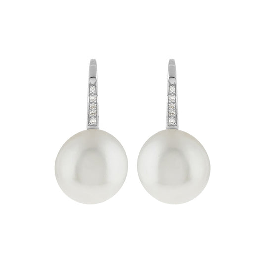 Dormeuses perles blanches