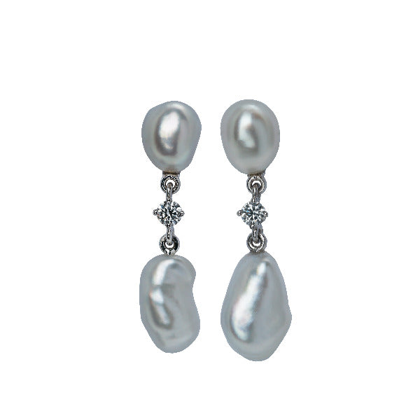 Boucles d'oreilles Romance Grises
