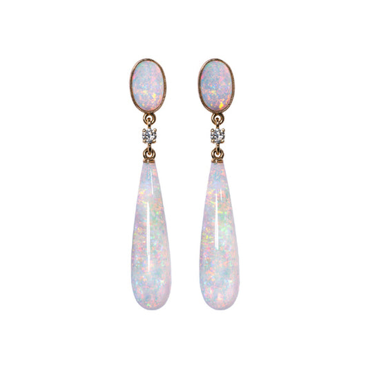 Boucles d'oreilles pampilles Opales