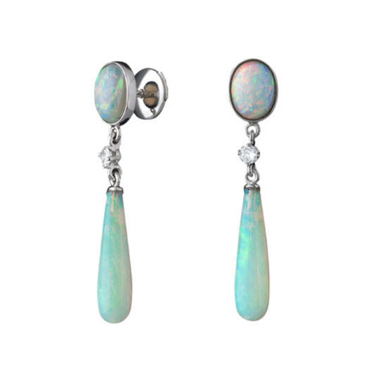 Boucles d'oreilles pampilles Opales
