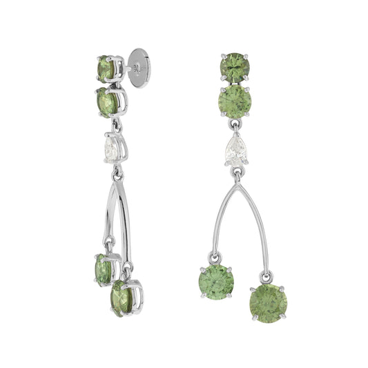 Boucles d'oreilles Balancier Démantoïde