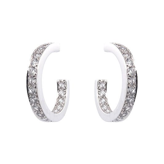 Boucles d'oreilles Créoles diamants