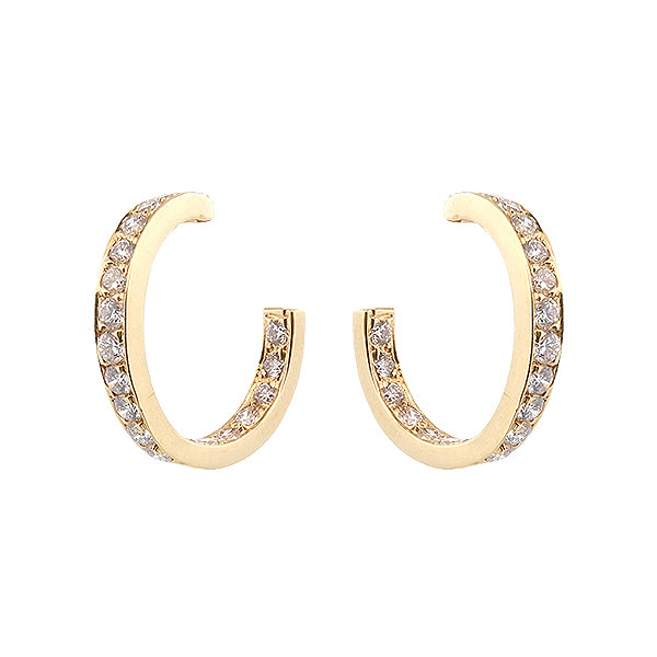 Boucles d'oreilles Créoles diamants