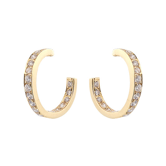 Boucles d'oreilles Créoles diamants