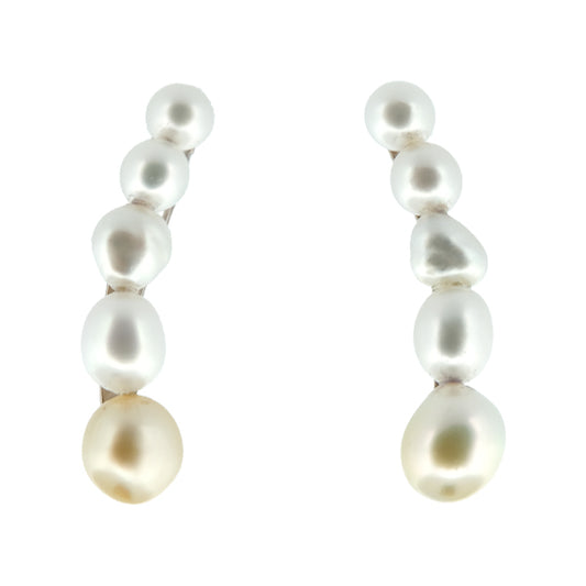 Boucles d'oreilles Virgule perle