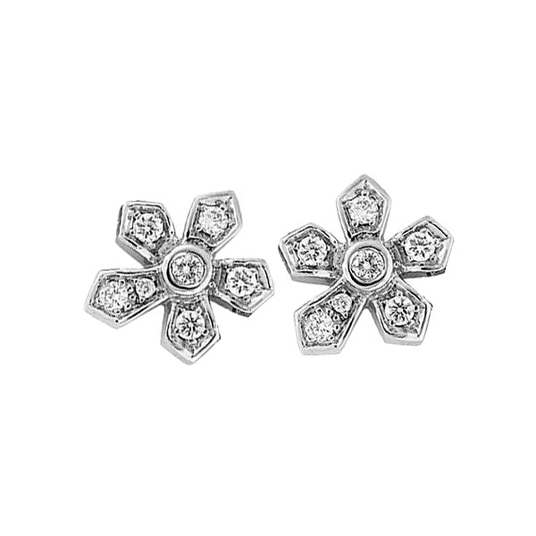 Puces d'oreilles Mini-Jasmin Diamants