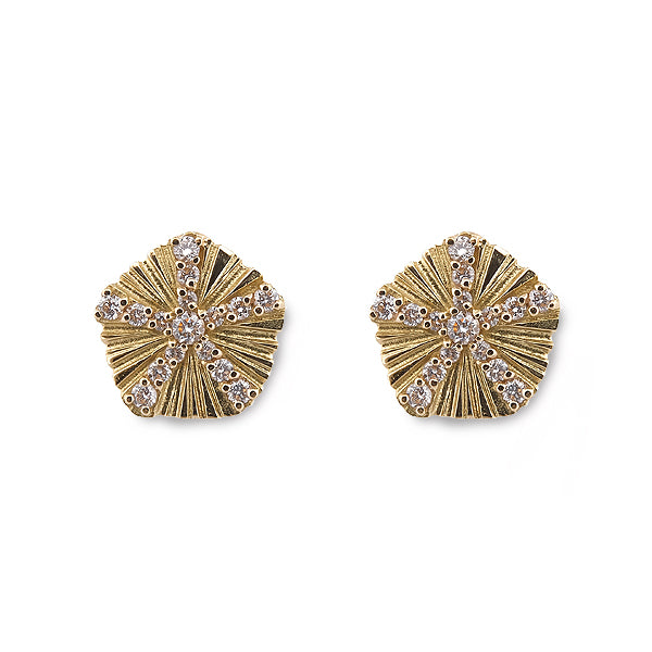 Boucles d'oreilles Oursin Jaune