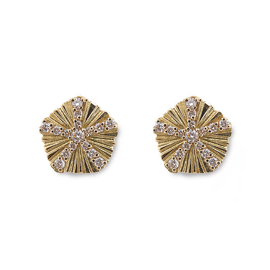 Boucles d'oreilles Oursin Jaune