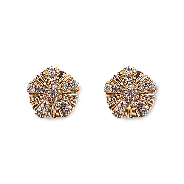 Boucles d'oreilles Oursin Rose