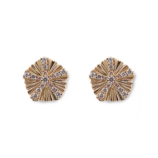 Boucles d'oreilles Oursin Rose