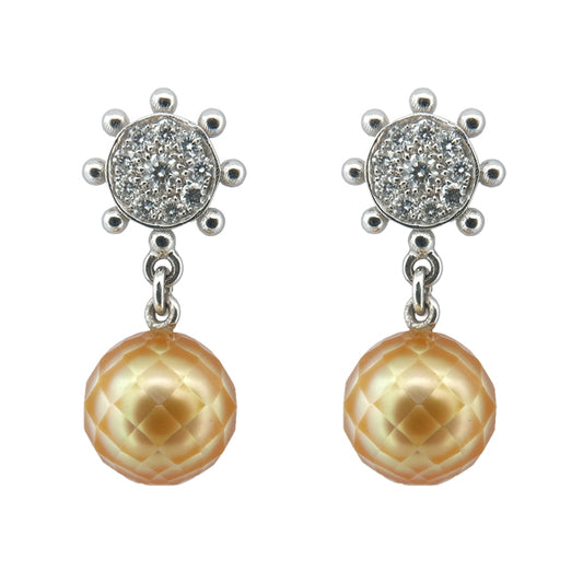 Boucles d'oreilles perles facetées