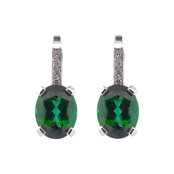 Dormeuses Tourmalines vertes