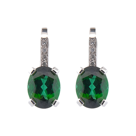 Dormeuses Tourmalines vertes