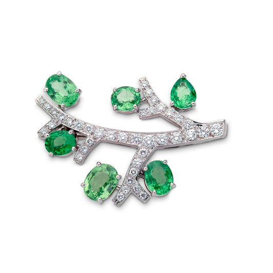 Broche Espérance Tsavorite