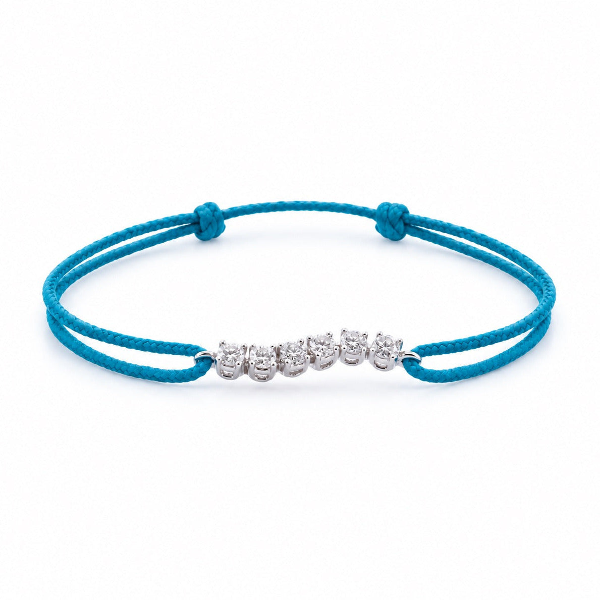 Bracelet vague de diamants sur cordon