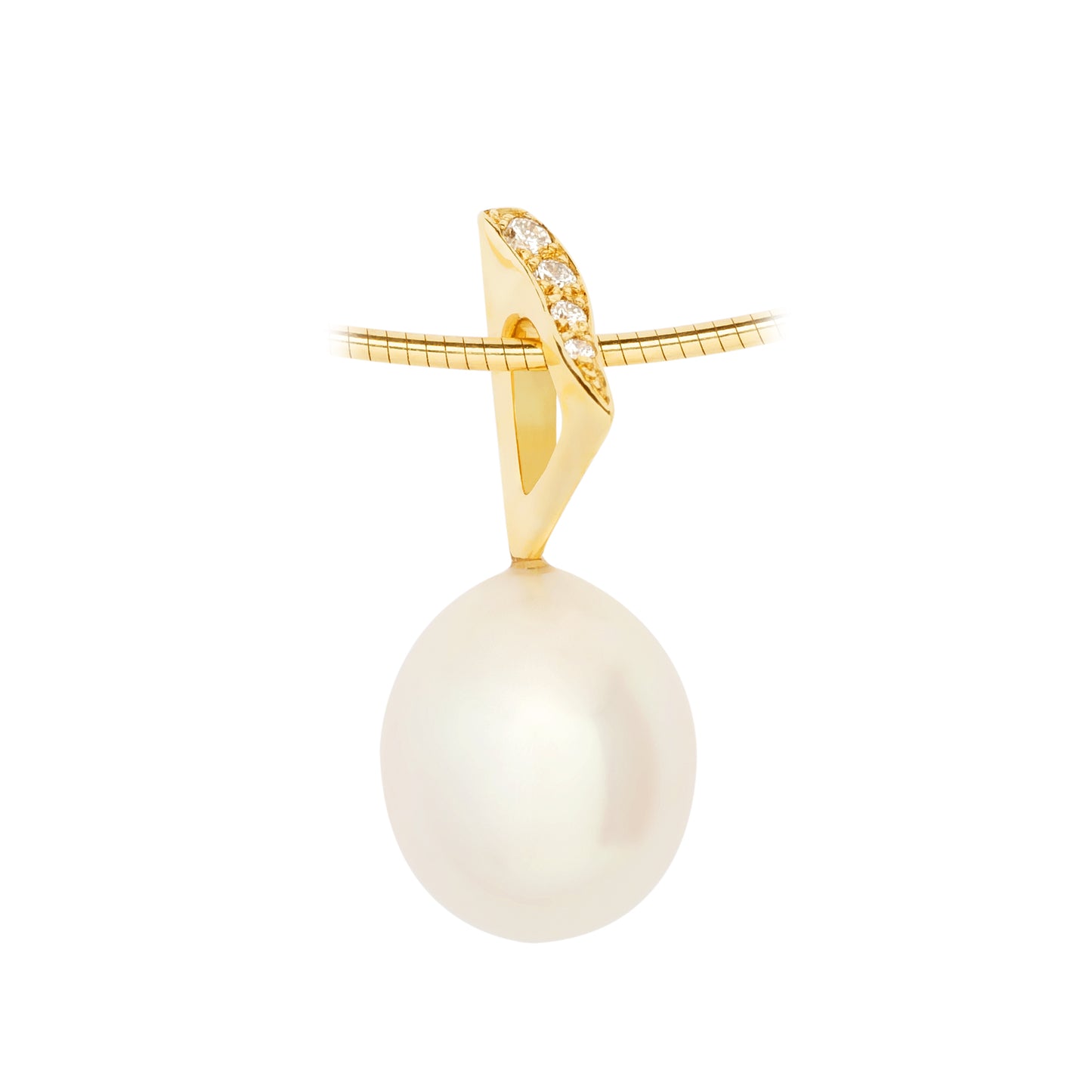 Pendentif Sinoé Perle diamants