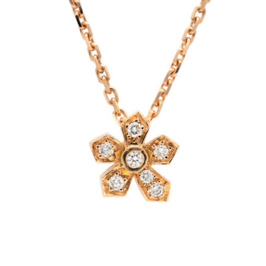 Collier  Mini-Jasmin 1 Fleur diamants