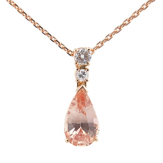 Pendentif Saphir orange