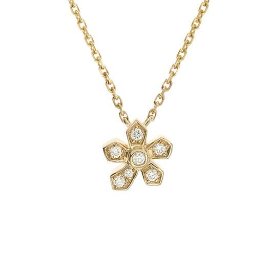 Collier  Mini-Jasmin 1 Fleur diamants
