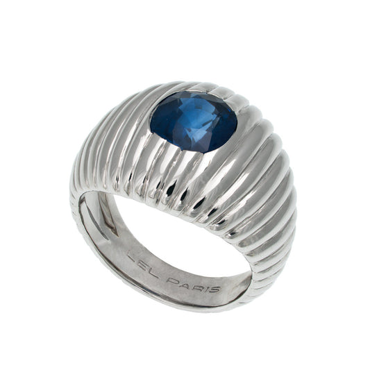 Bague Godron Saphir