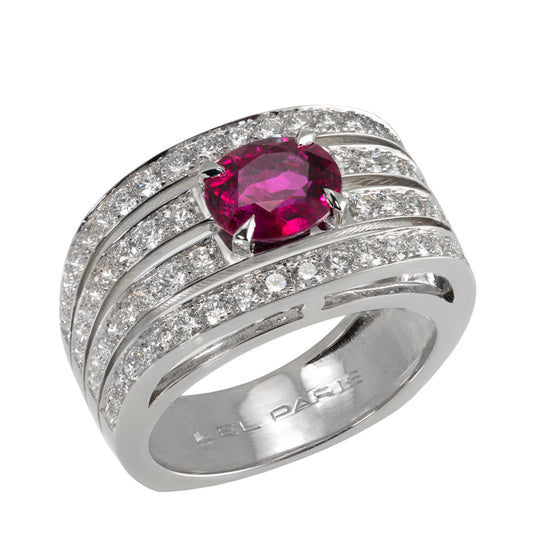 Bague 4 Rangs Rubis
