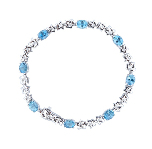 Bracelet Lierre aigue-marine