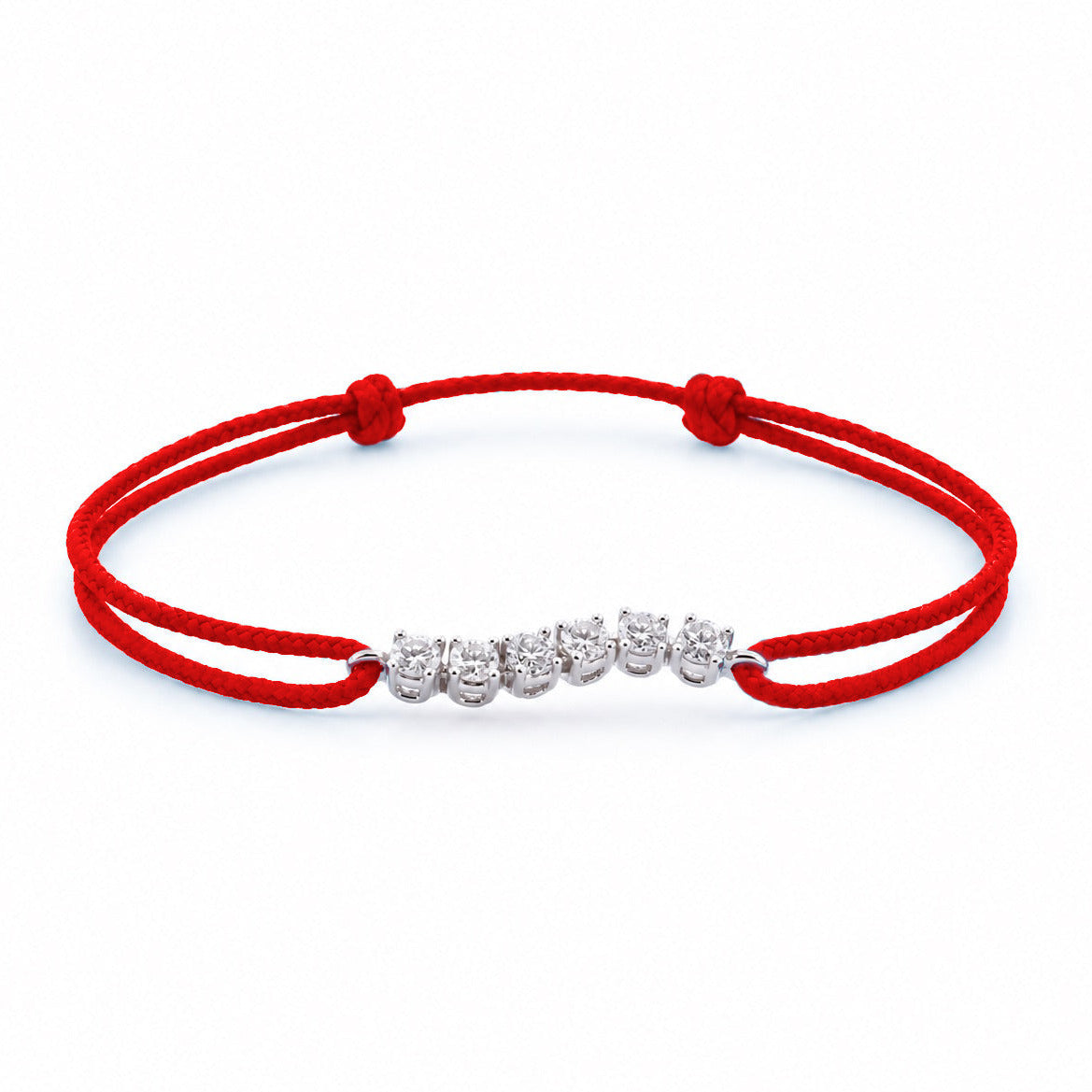 Bracelet vague de diamants sur cordon
